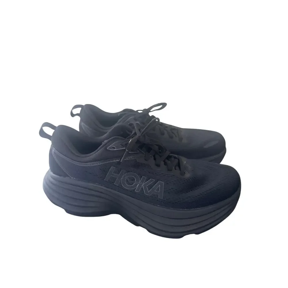 Hoka One One Bondi 8 Triple Black Shoes Womens Size 9.5D